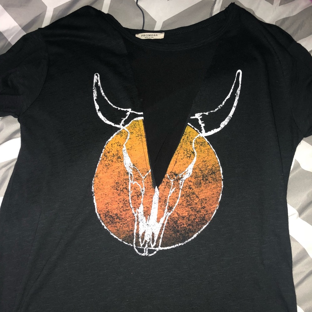 Western inspired bullhead top